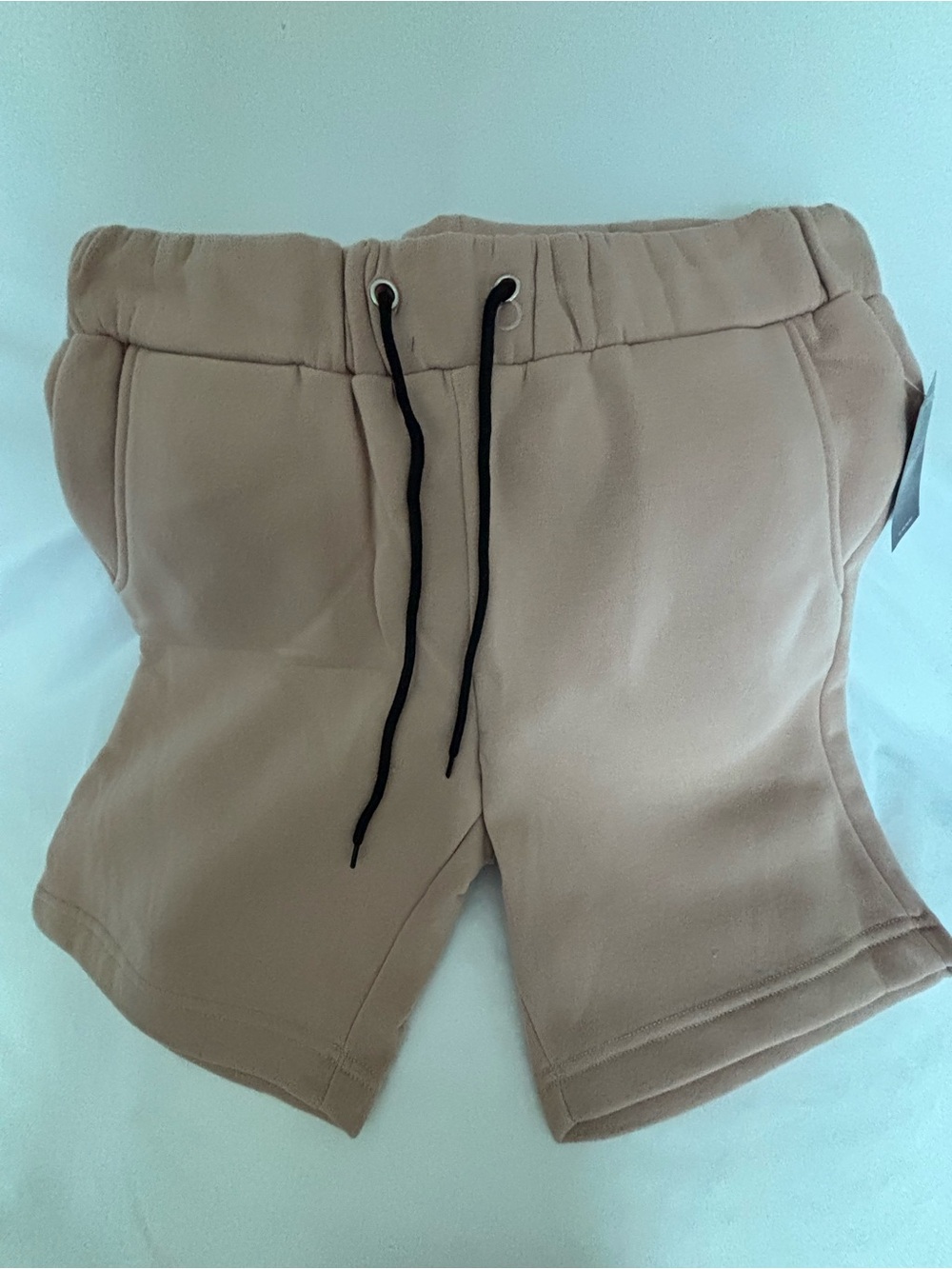 Arthur Beale Relaxed Beige Drawstring Shorts